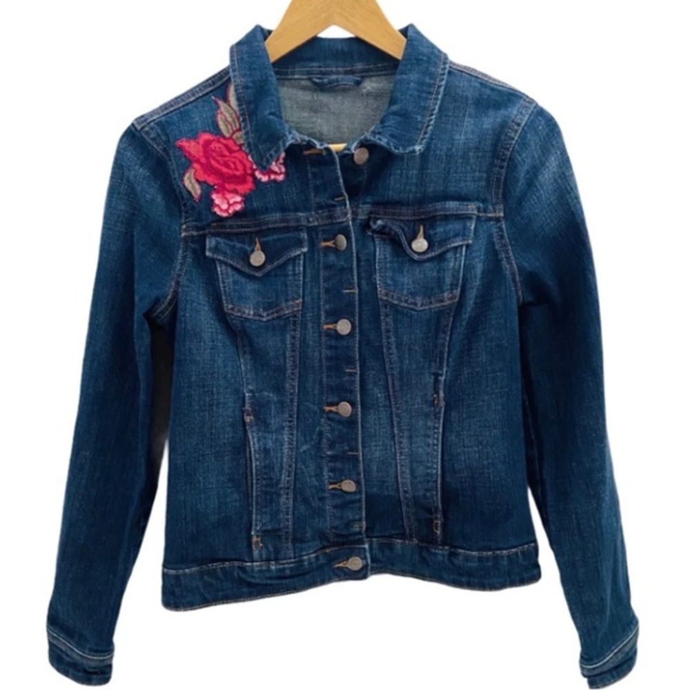 Reitman jeans jacket with Embroidered flower